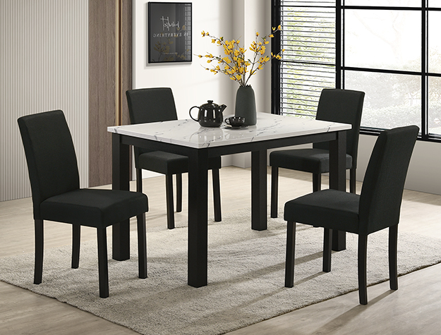 2120 Resia White Dining Set