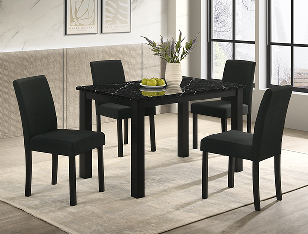 2120BK Resia Black Dining Set