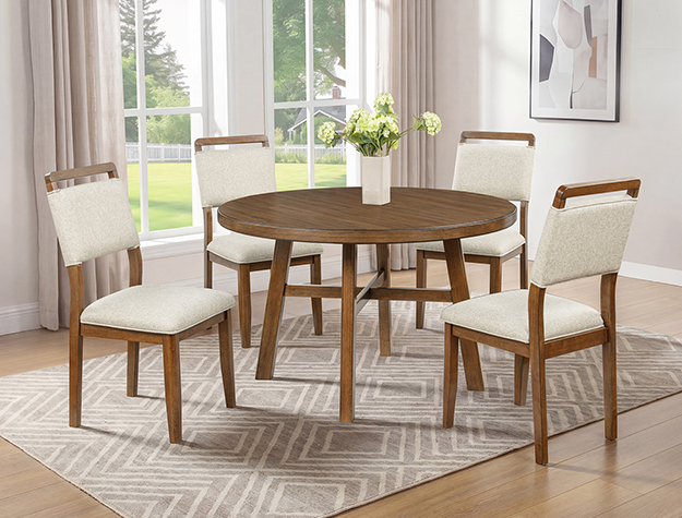 2261BRN Blanche Brown Round Dining Set