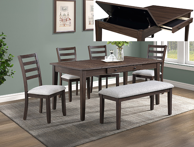 2326 Wagner Dining Set with Storage Table