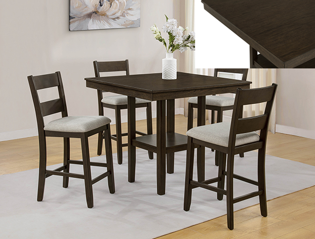2631BRN Lester Brown Counter Height Dining Set