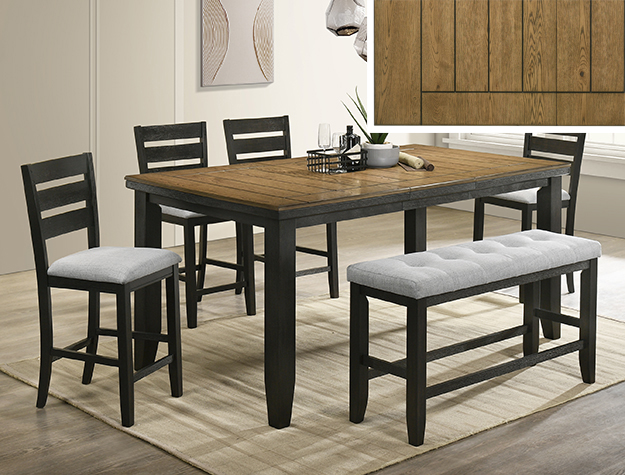 2752WC Bardstown Wheat Charcoal Counter Height Dining Set
