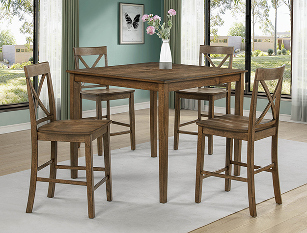 2753BRN Theodore Brown Counter Height Dining Set