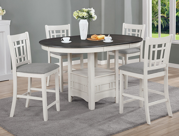 2795CG Hartwell Chalk Grey Counter Height Dining Set
