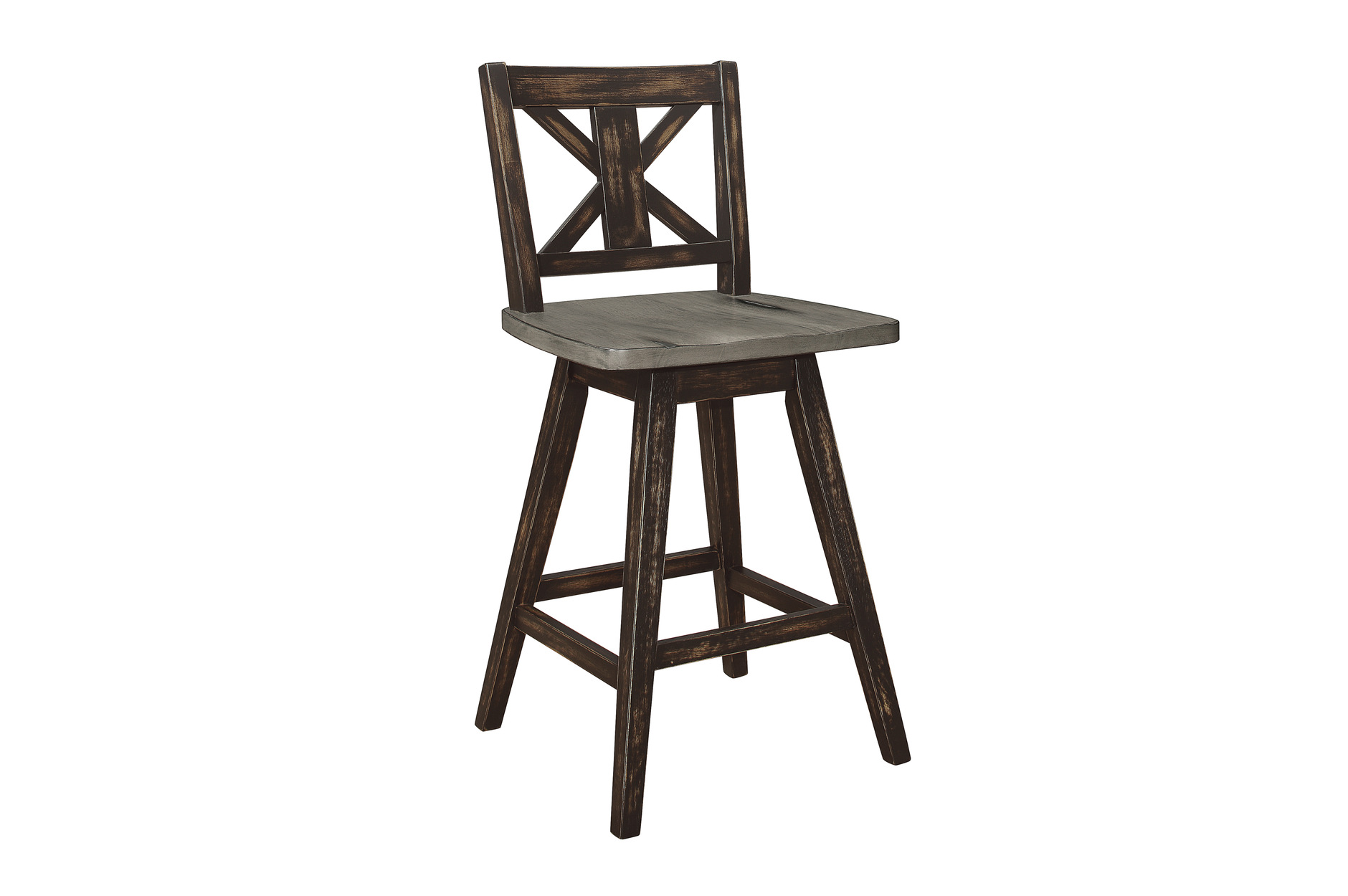 5602-24BK Amsonia Counter Height Dining Set with Black Swivel Chairs