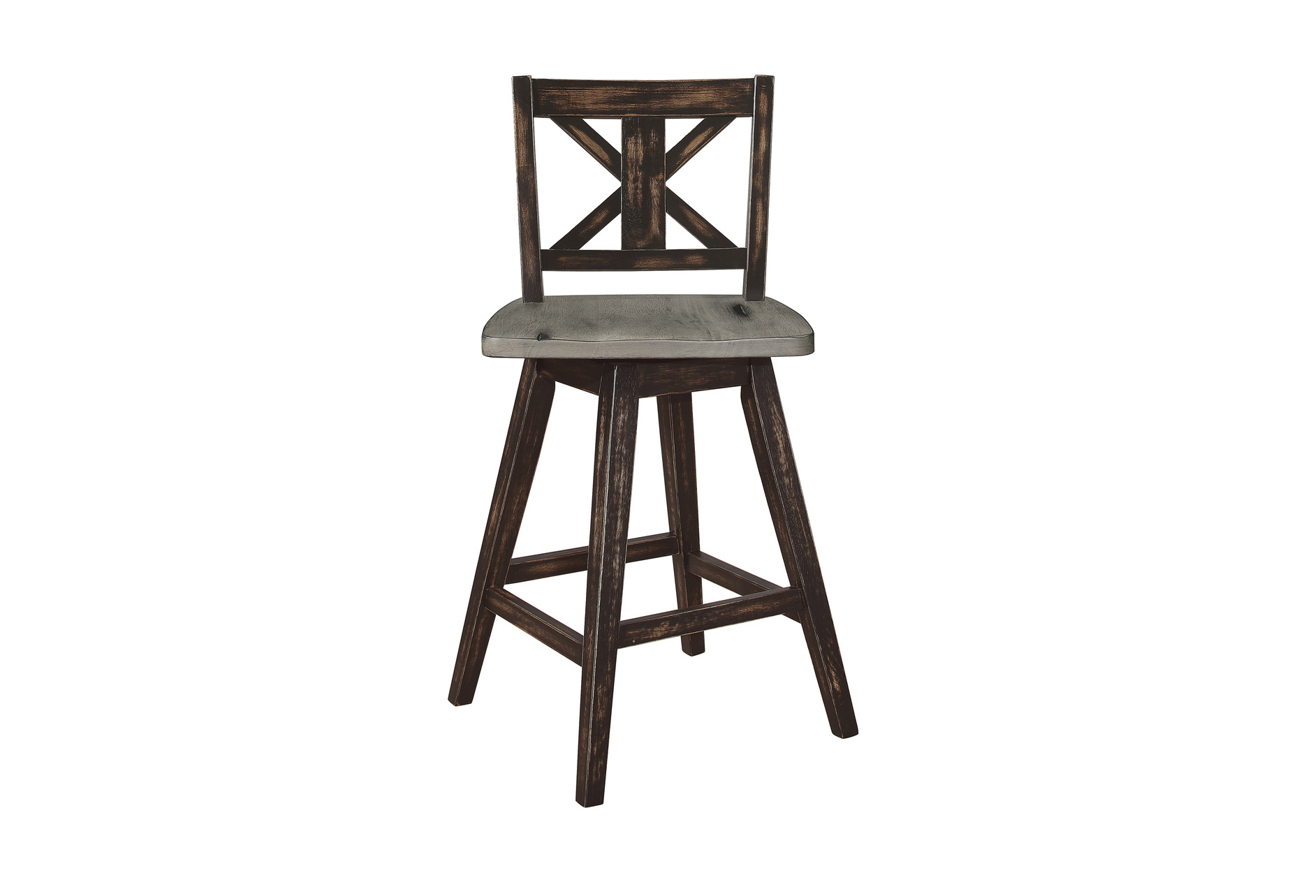 5602-24BK Amsonia Counter Height Dining Set with Black Swivel Chairs