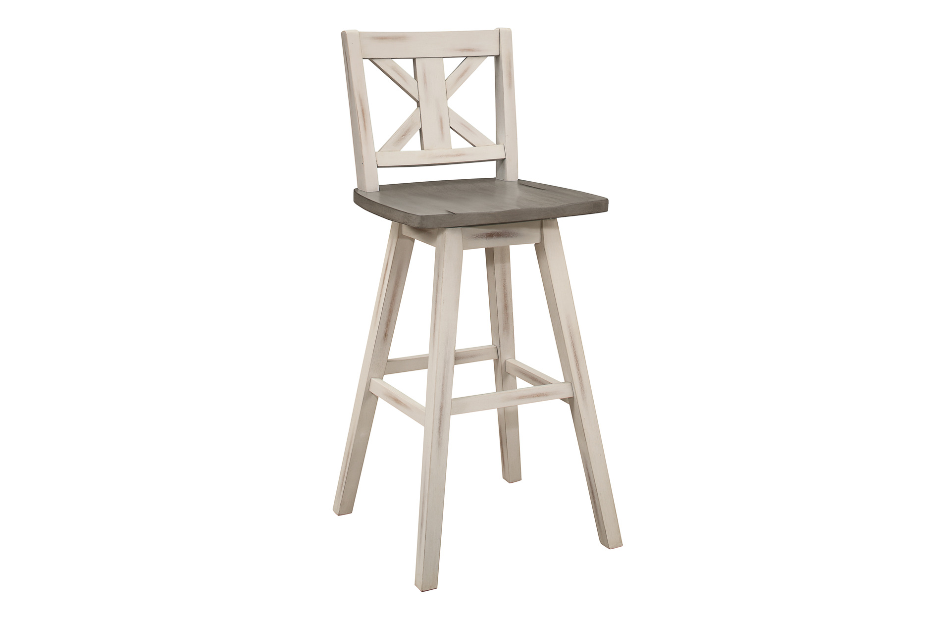 5602-24WT Amsonia Counter Height Dining Set with White Swivel Chairs