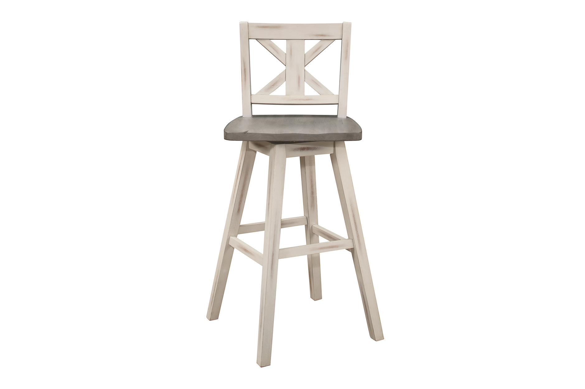 5602-24WT Amsonia Counter Height Dining Set with White Swivel Chairs