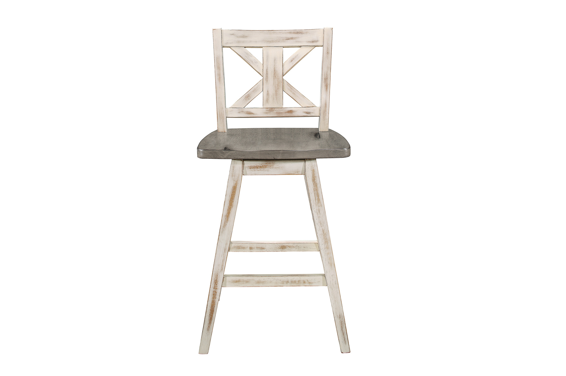 5602-24WT Amsonia Counter Height Dining Set with White Swivel Chairs