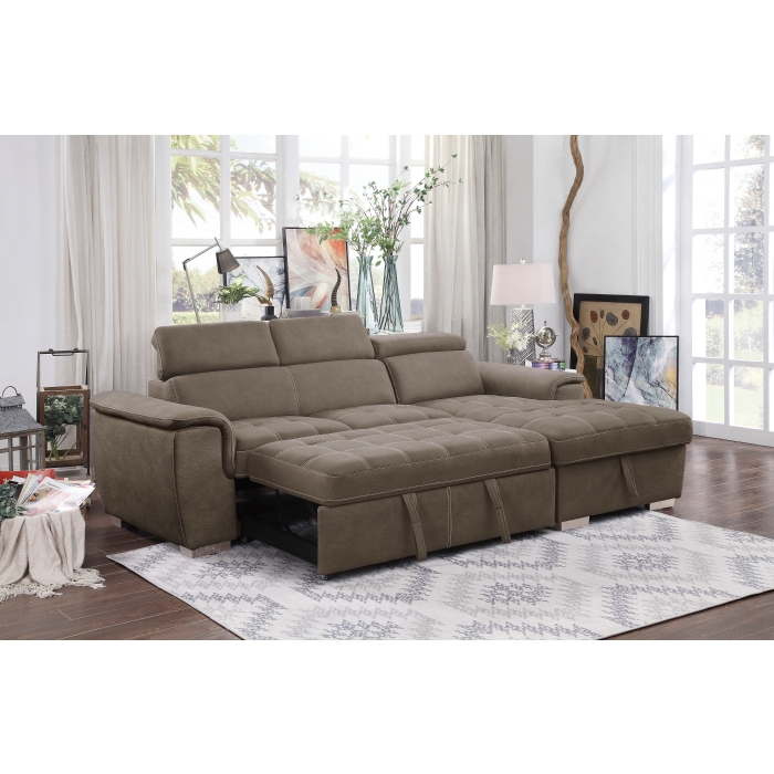 8228TP* Ferriday Taupe 2-Piece Sectional with Adjustable Headrests