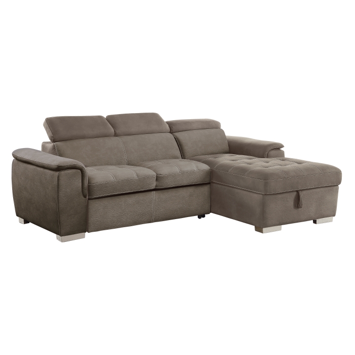 8228TP* Ferriday Taupe 2-Piece Sectional with Adjustable Headrests