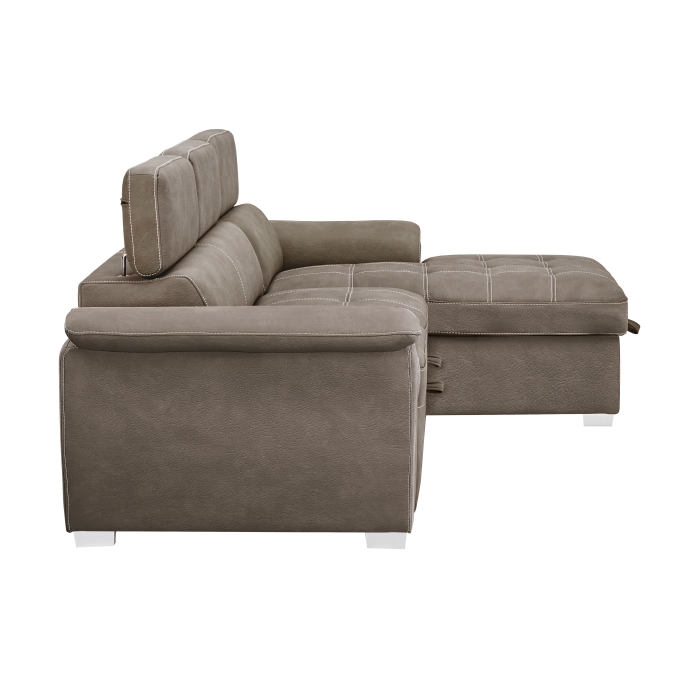 8228TP* Ferriday Taupe 2-Piece Sectional with Adjustable Headrests