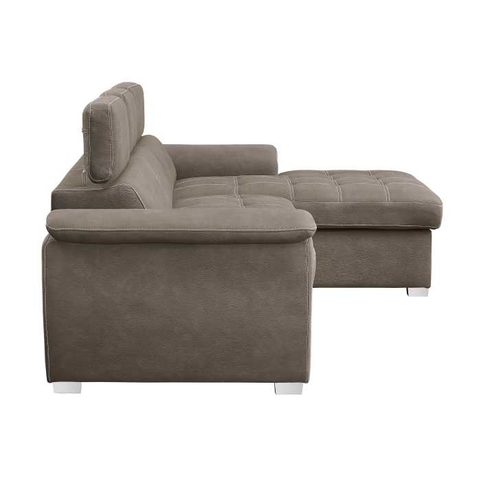 8228TP* Ferriday Taupe 2-Piece Sectional with Adjustable Headrests