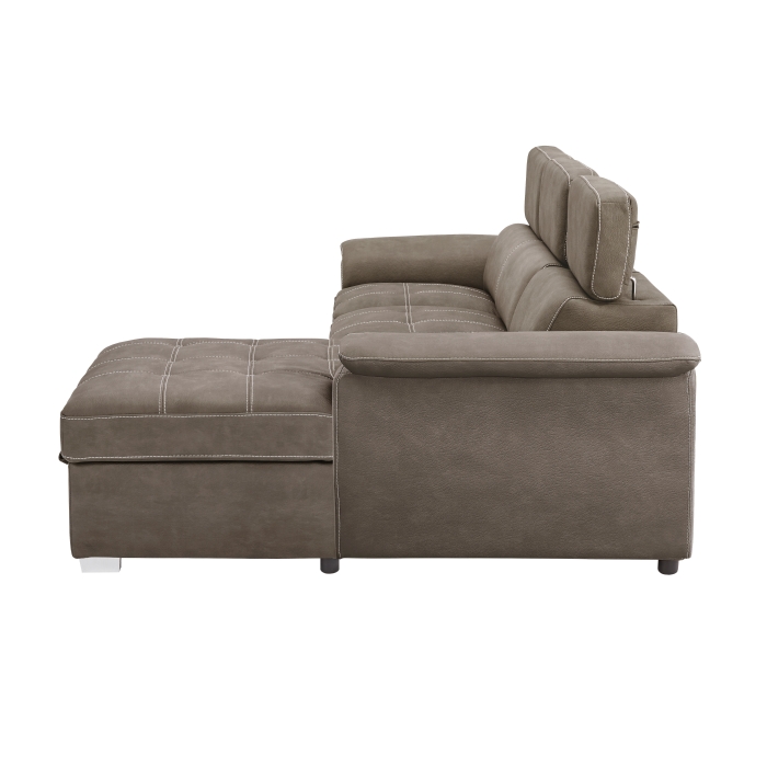 8228TP* Ferriday Taupe 2-Piece Sectional with Adjustable Headrests