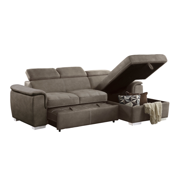 8228TP* Ferriday Taupe 2-Piece Sectional with Adjustable Headrests
