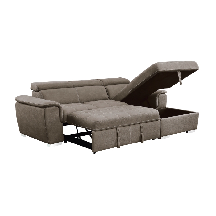 8228TP* Ferriday Taupe 2-Piece Sectional with Adjustable Headrests