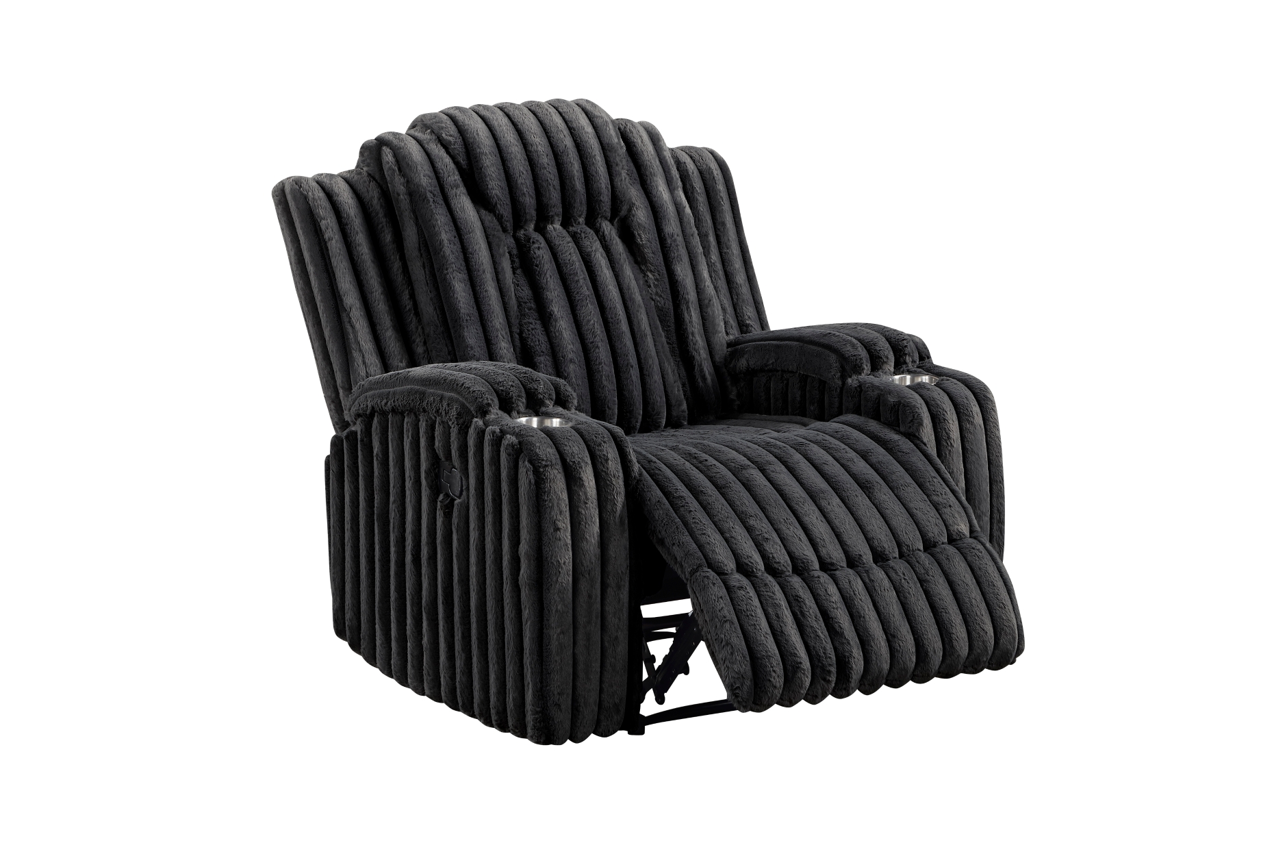 8348BLK Phyllis Black Reclining Sofa Set