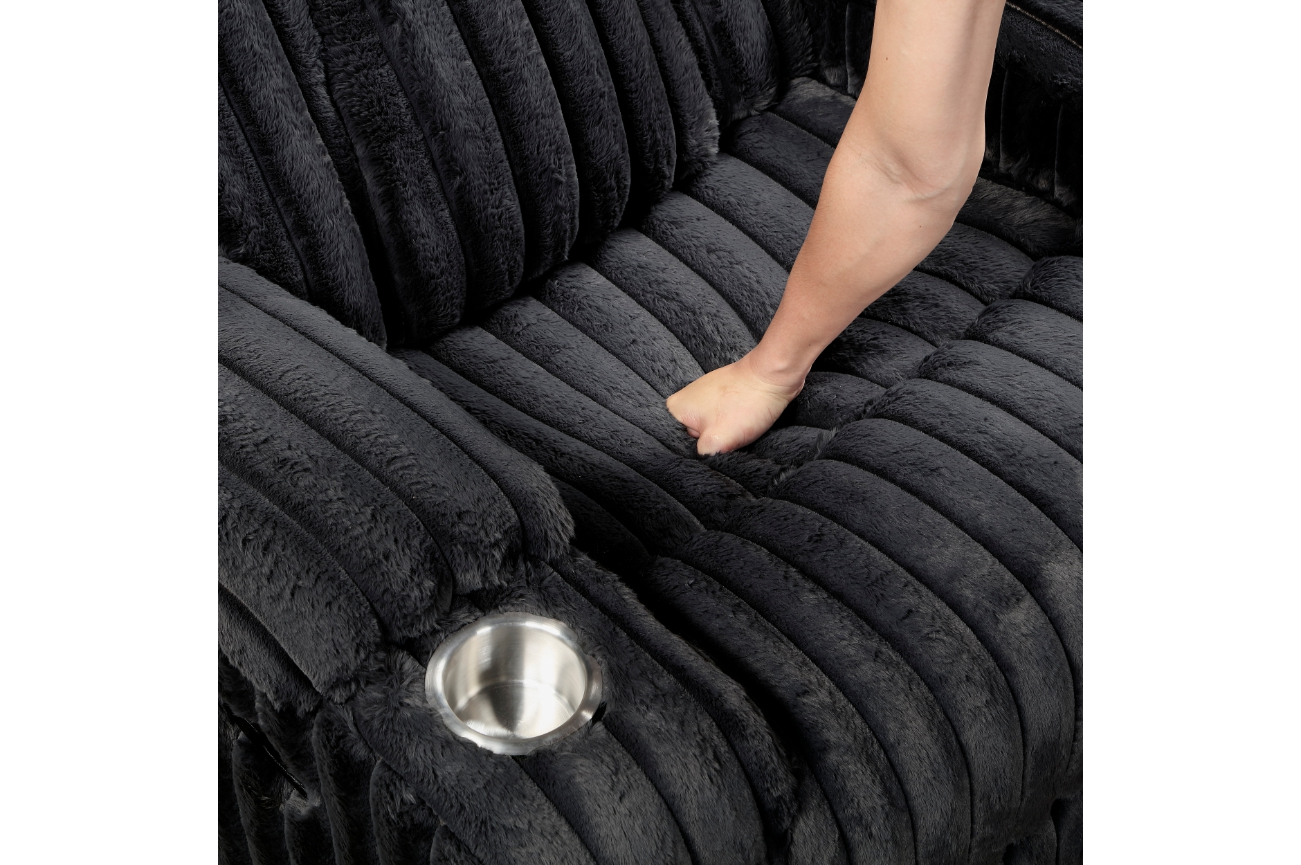 8348BLK Phyllis Black Reclining Sofa Set