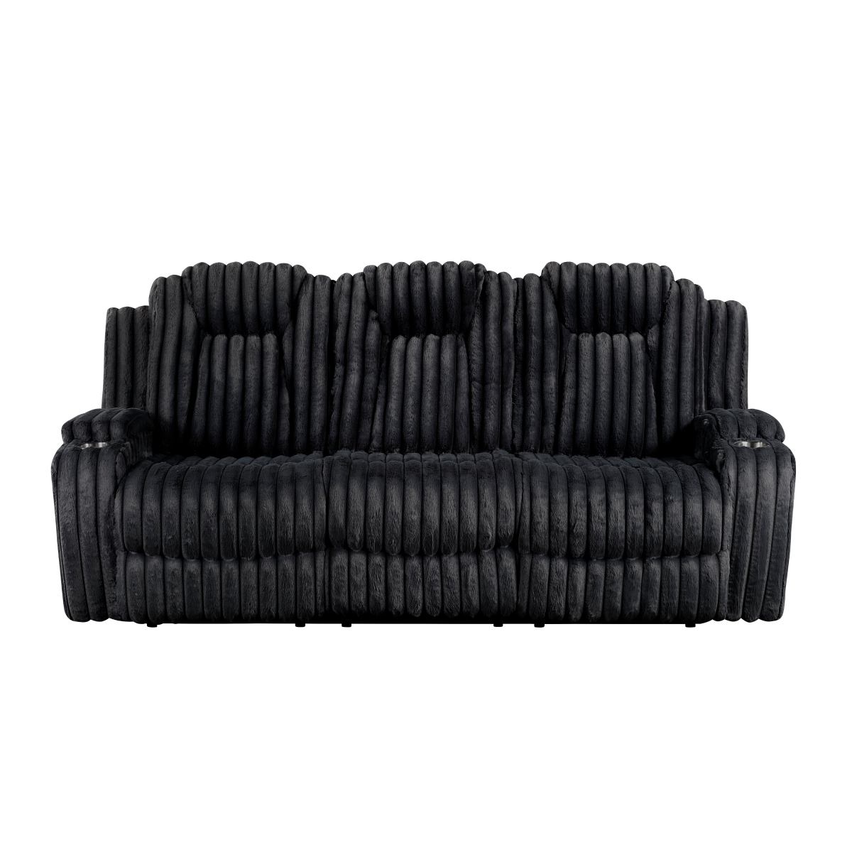 8348BLK Phyllis Black Reclining Sofa Set