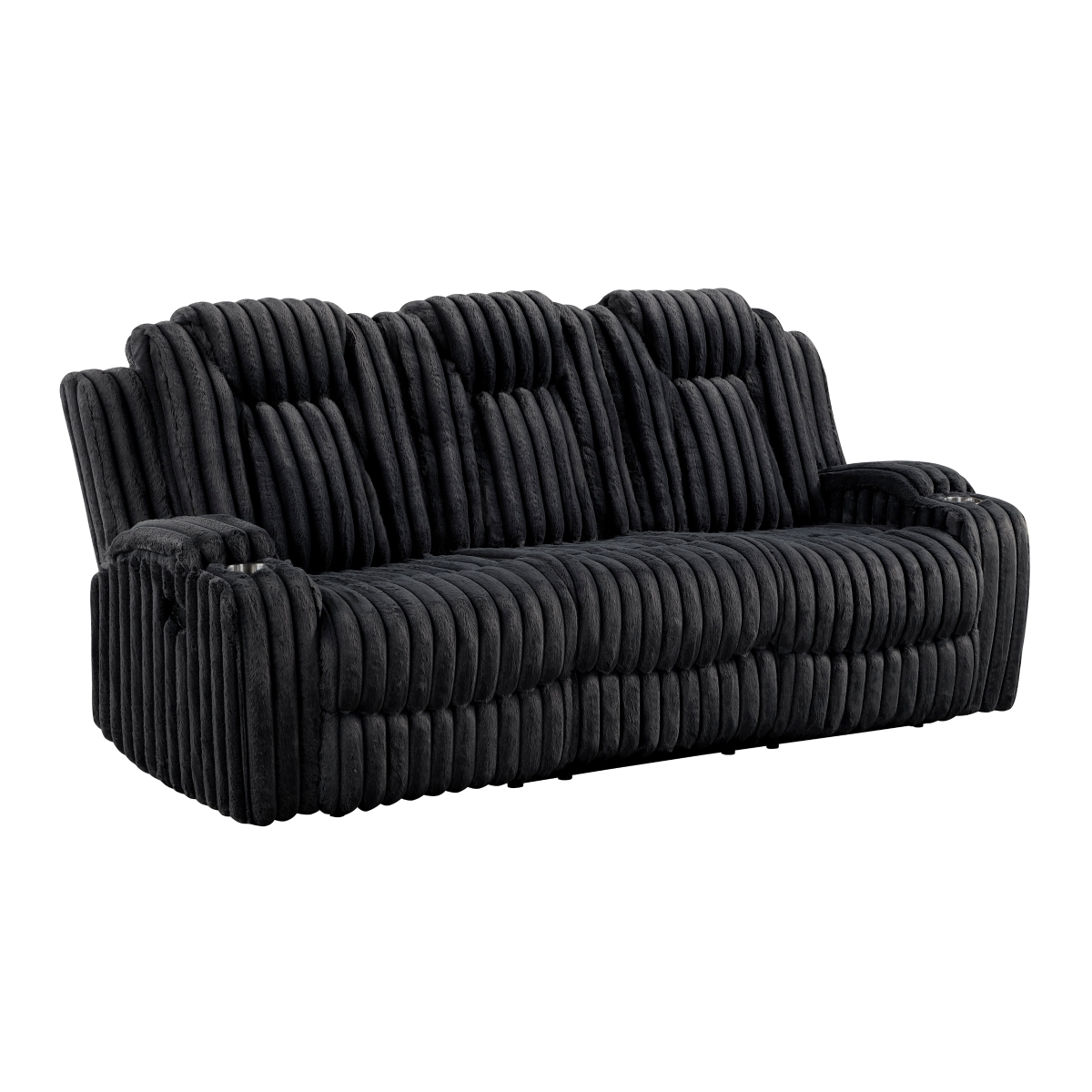 8348BLK Phyllis Black Reclining Sofa Set