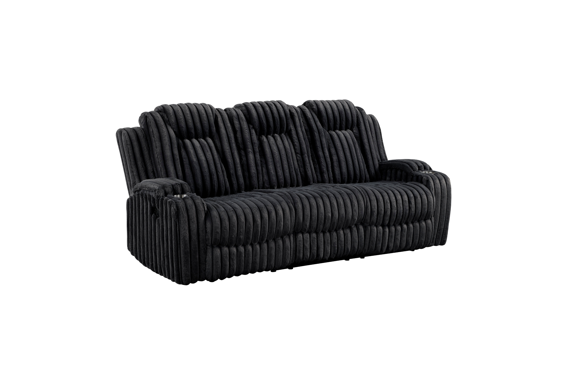 8348BLK Phyllis Black Reclining Sofa Set