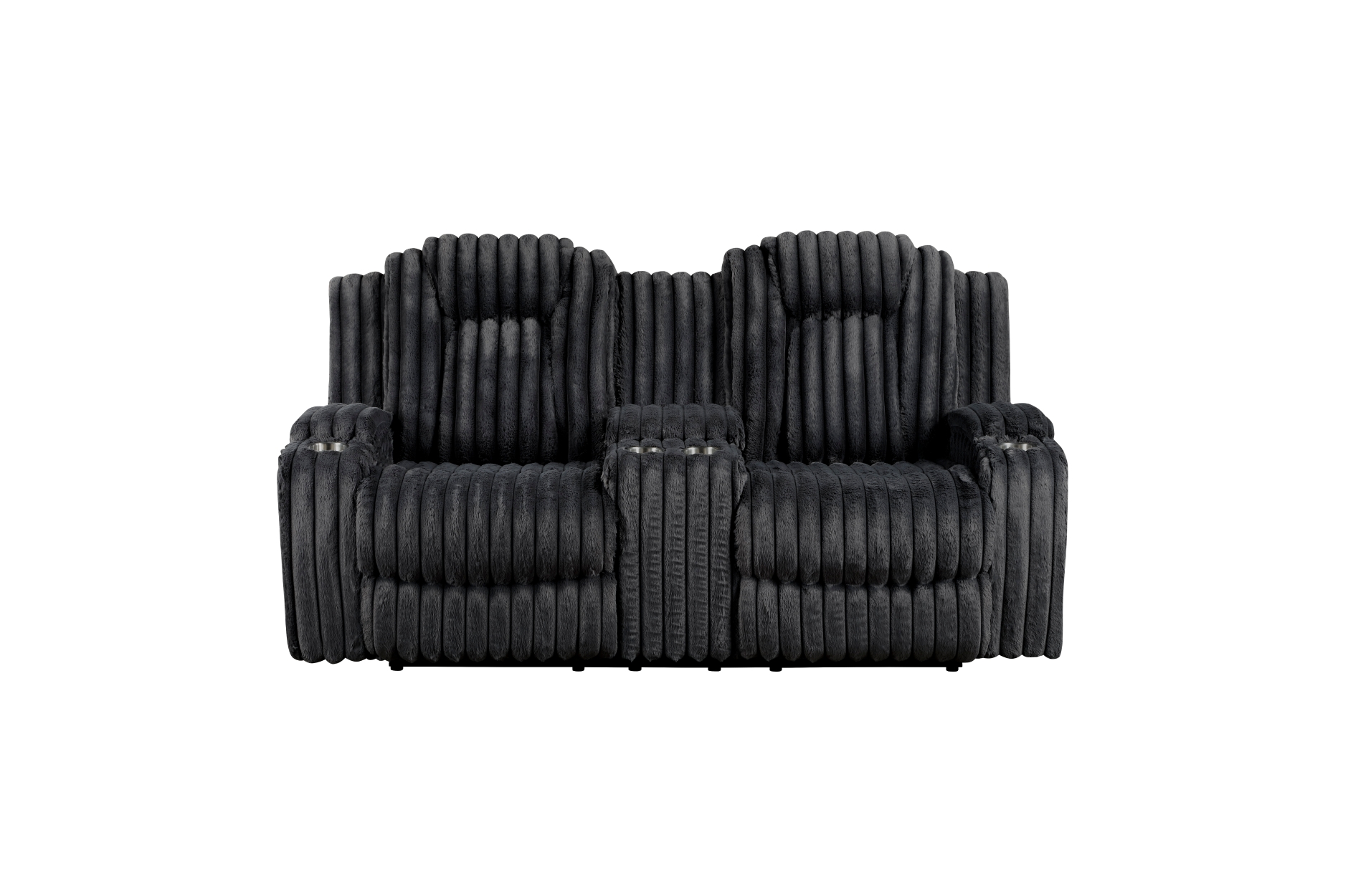 8348BLK Phyllis Black Reclining Sofa Set