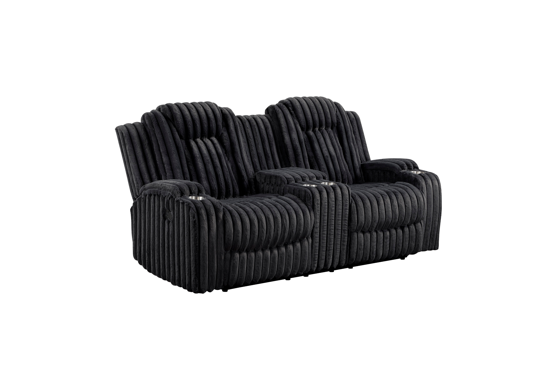 8348BLK Phyllis Black Reclining Sofa Set
