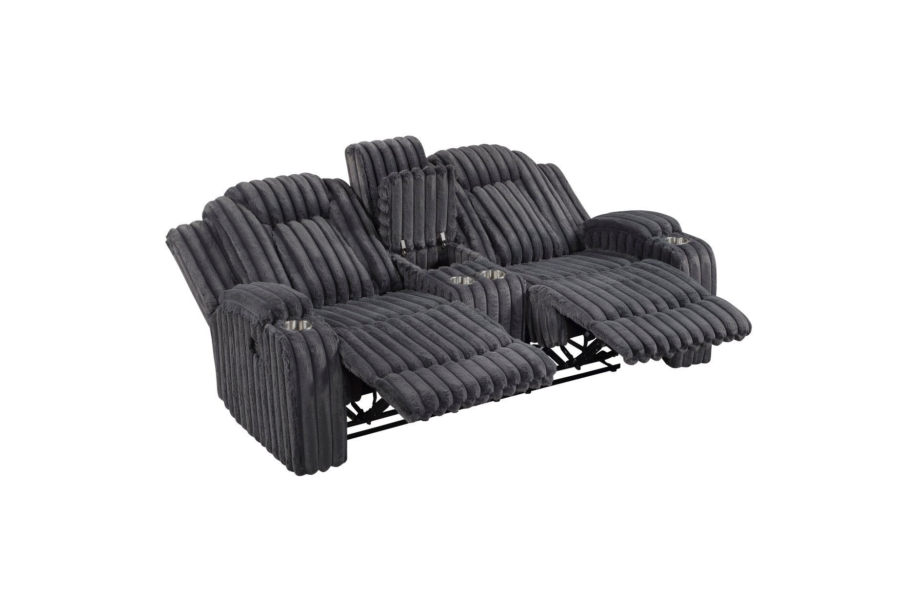 8348DGY Phyllis Dark Gray Reclining Sofa Set