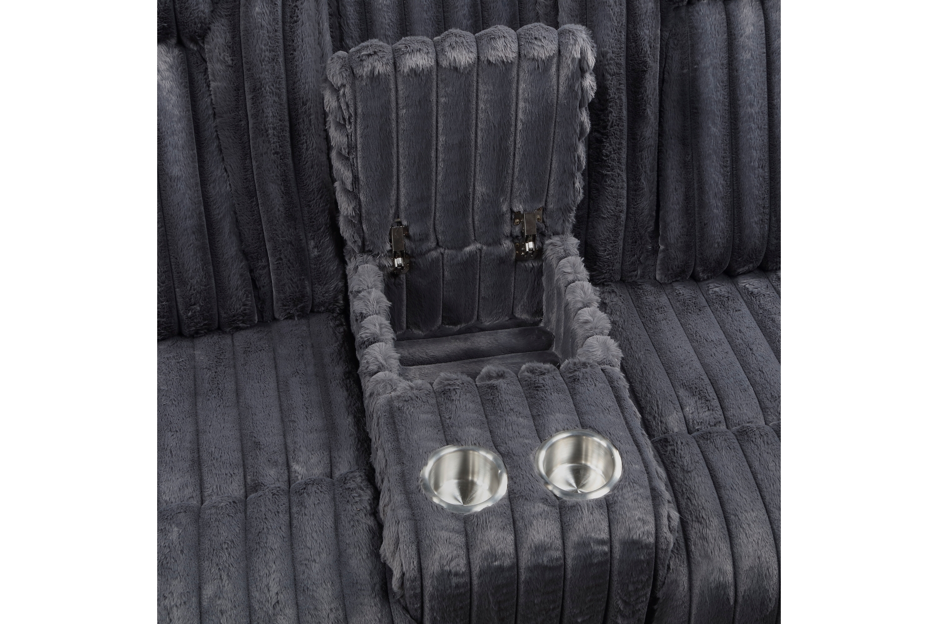 8348DGY Phyllis Dark Gray Reclining Sofa Set