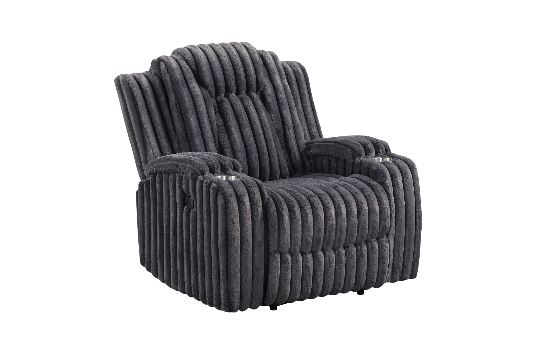 8348DGY Phyllis Dark Gray Reclining Sofa Set