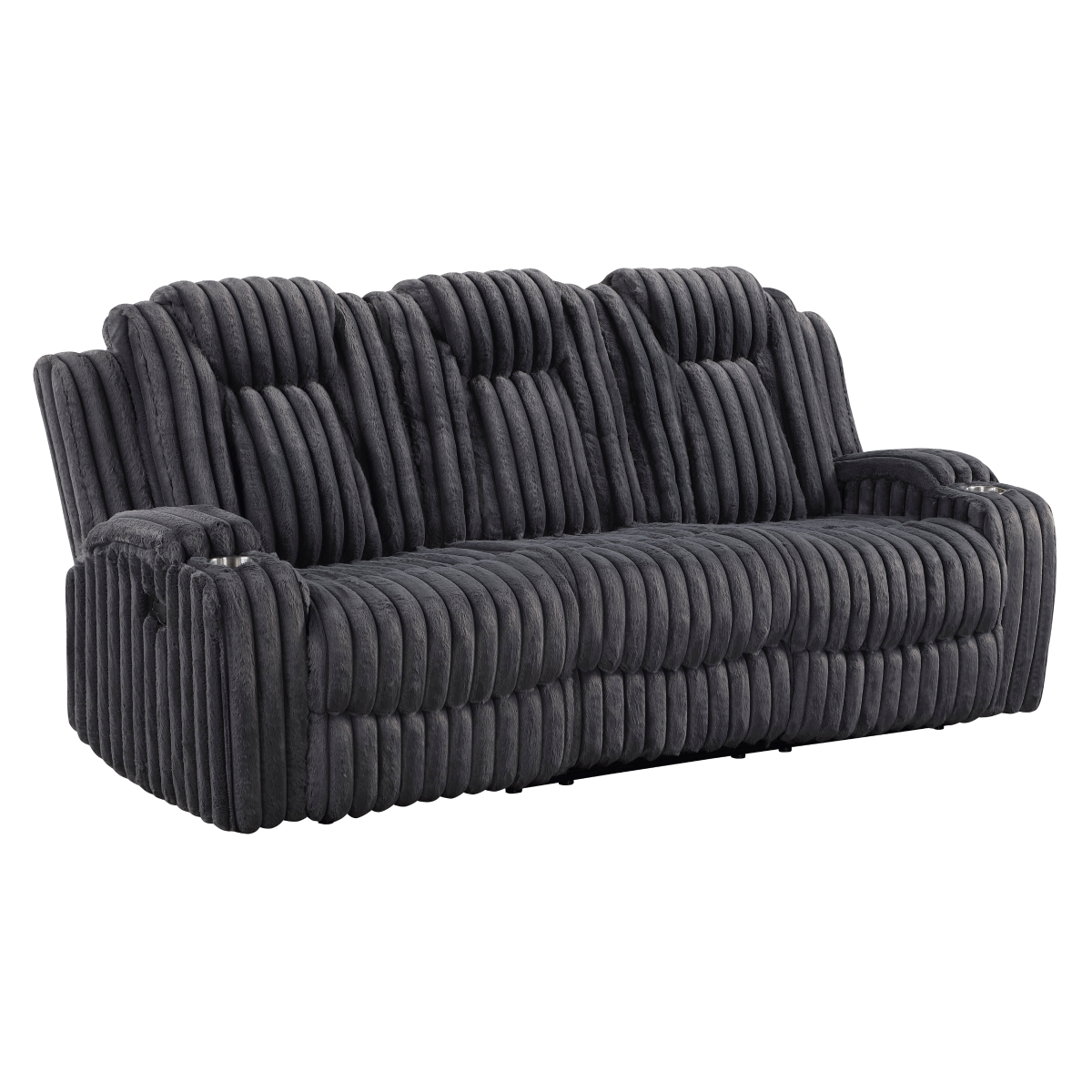 8348DGY Phyllis Dark Gray Reclining Sofa Set