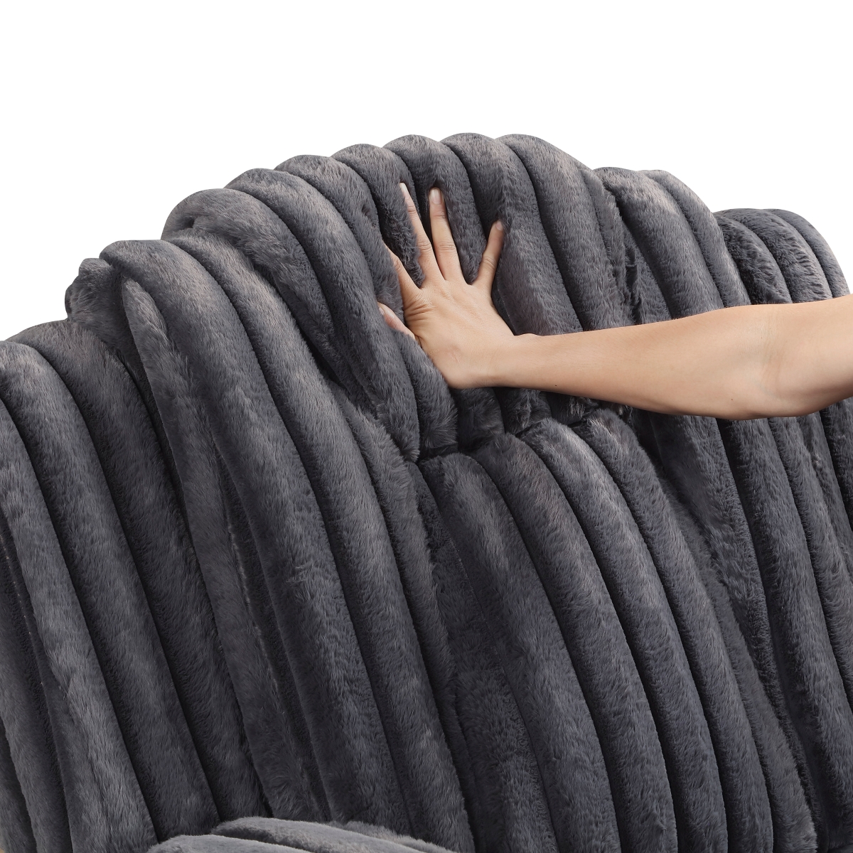8348DGY Phyllis Dark Gray Reclining Sofa Set