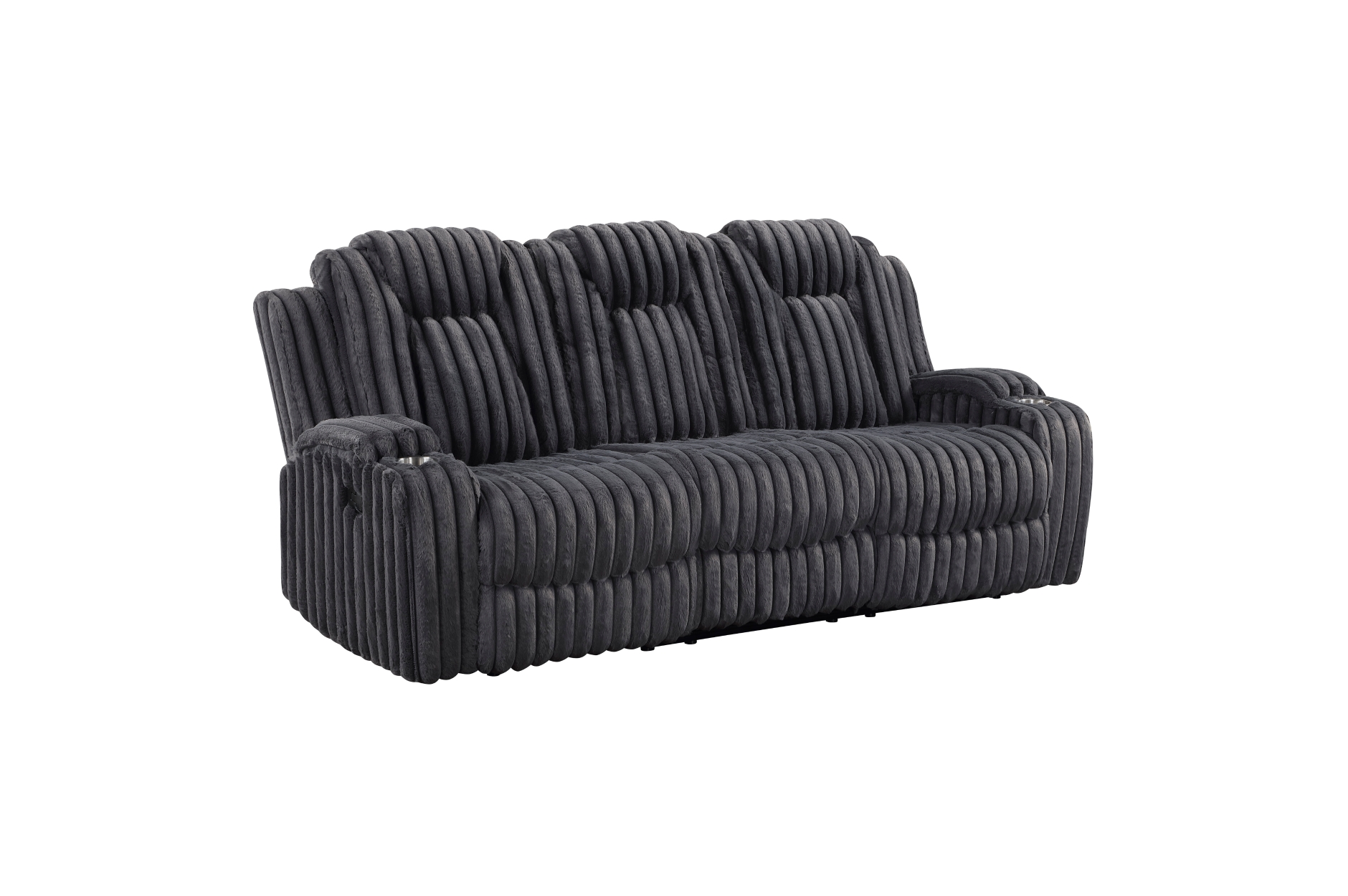 8348DGY Phyllis Dark Gray Reclining Sofa Set