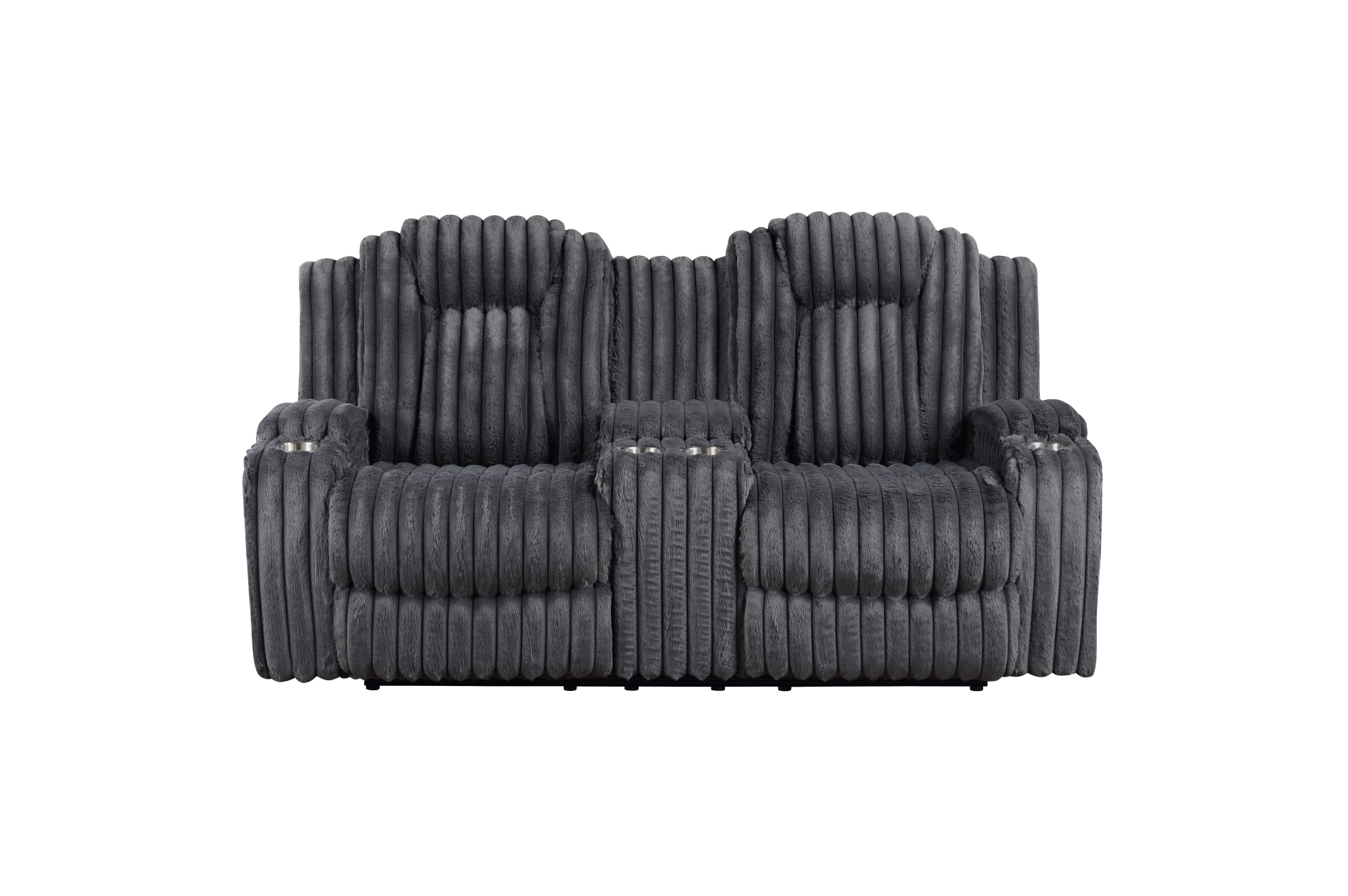 8348DGY Phyllis Dark Gray Reclining Sofa Set