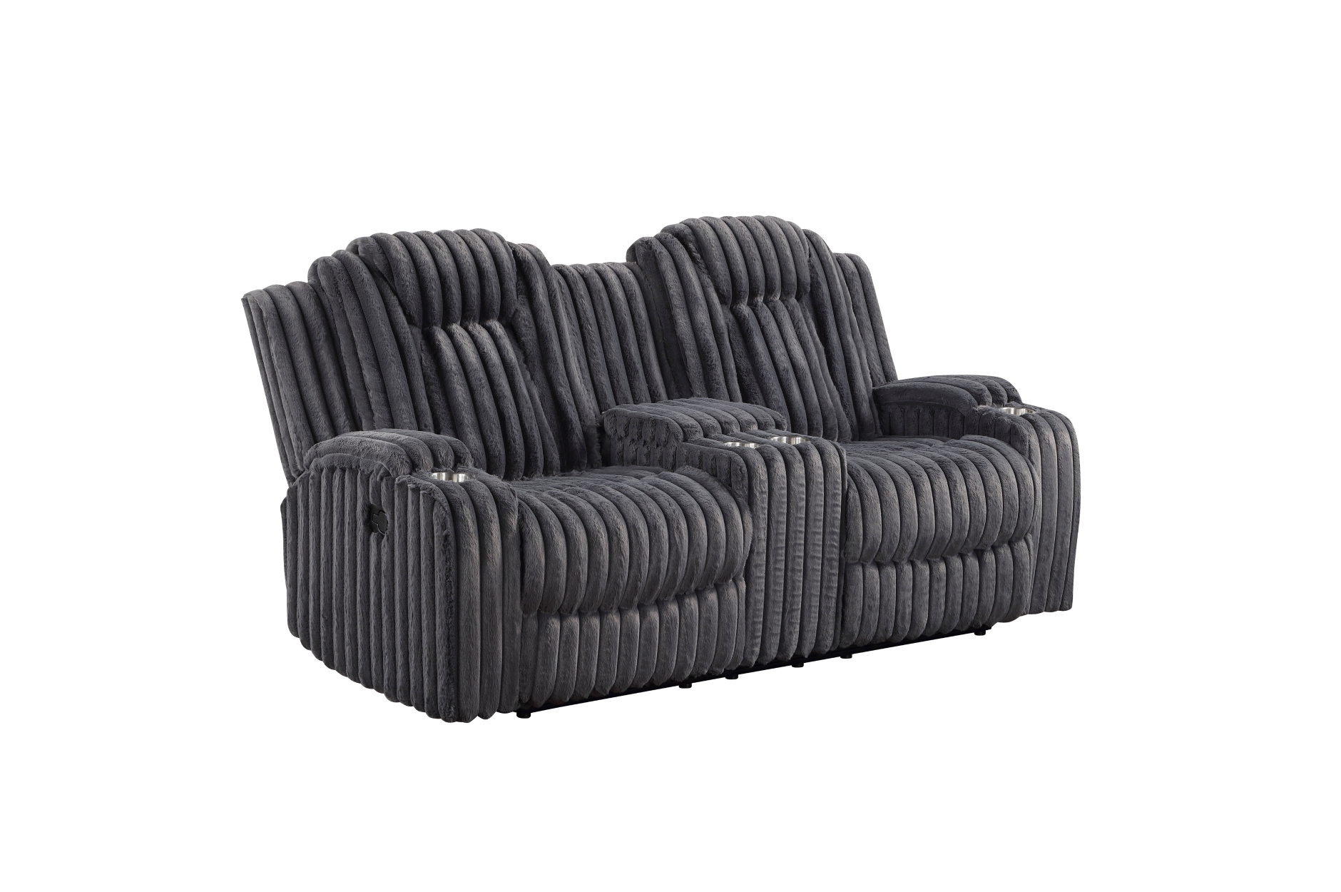 8348DGY Phyllis Dark Gray Reclining Sofa Set