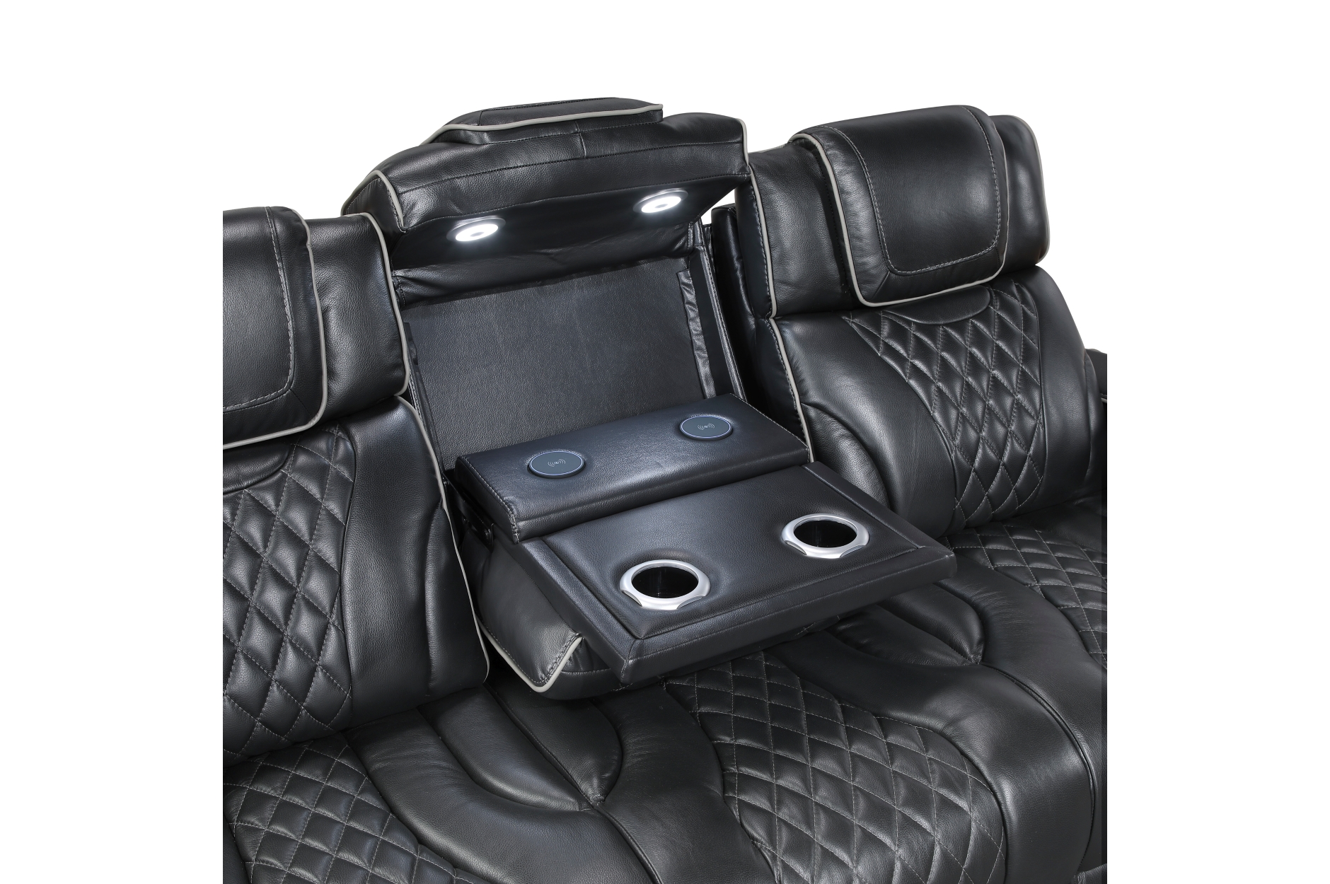 8449BK Apex Black Power Reclining Sofa Set