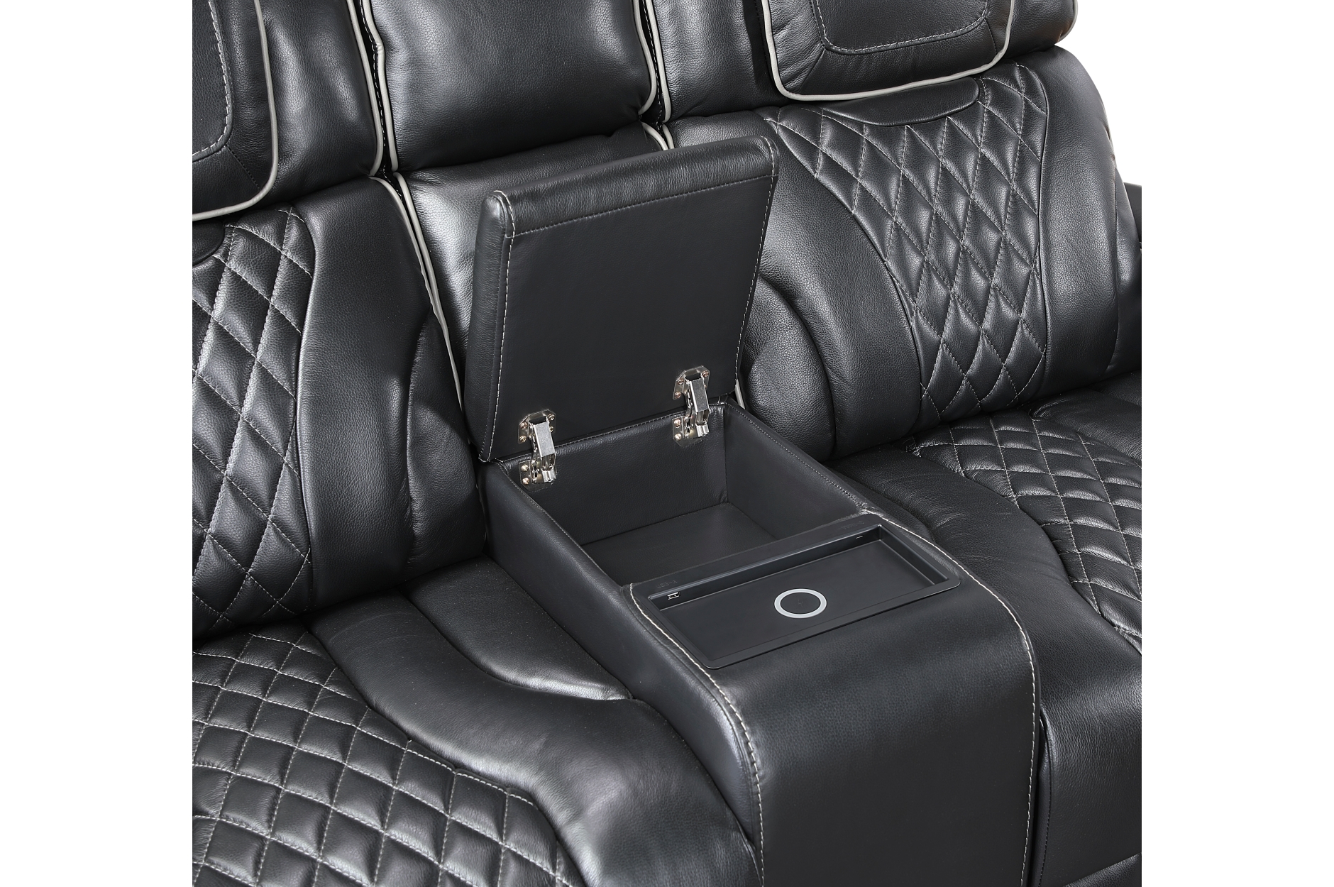 8449BK Apex Black Power Reclining Sofa Set