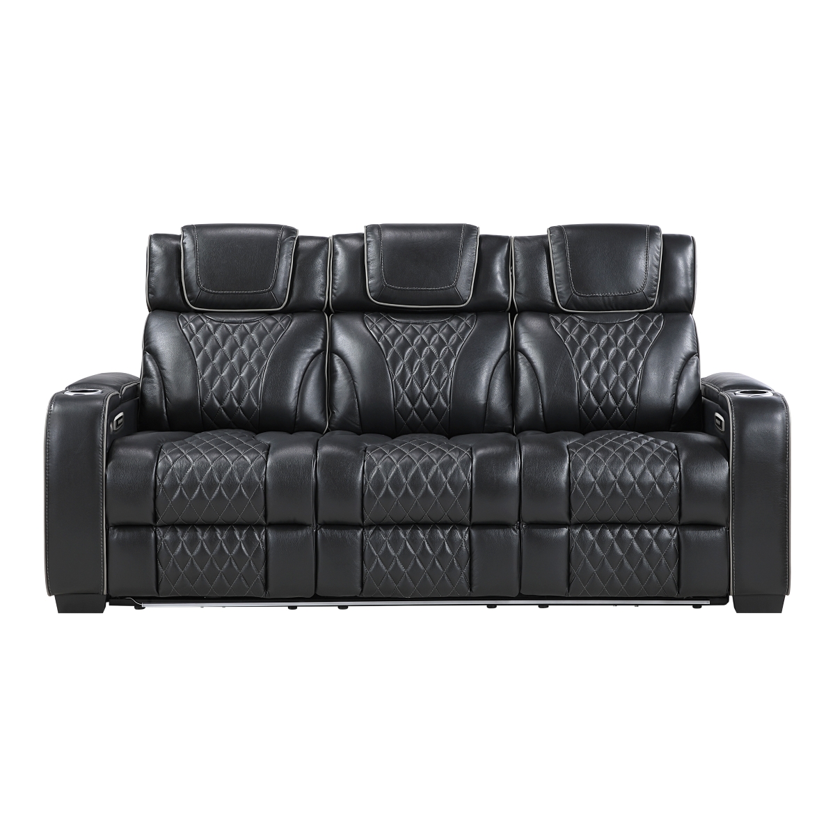 8449BK Apex Black Power Reclining Sofa Set