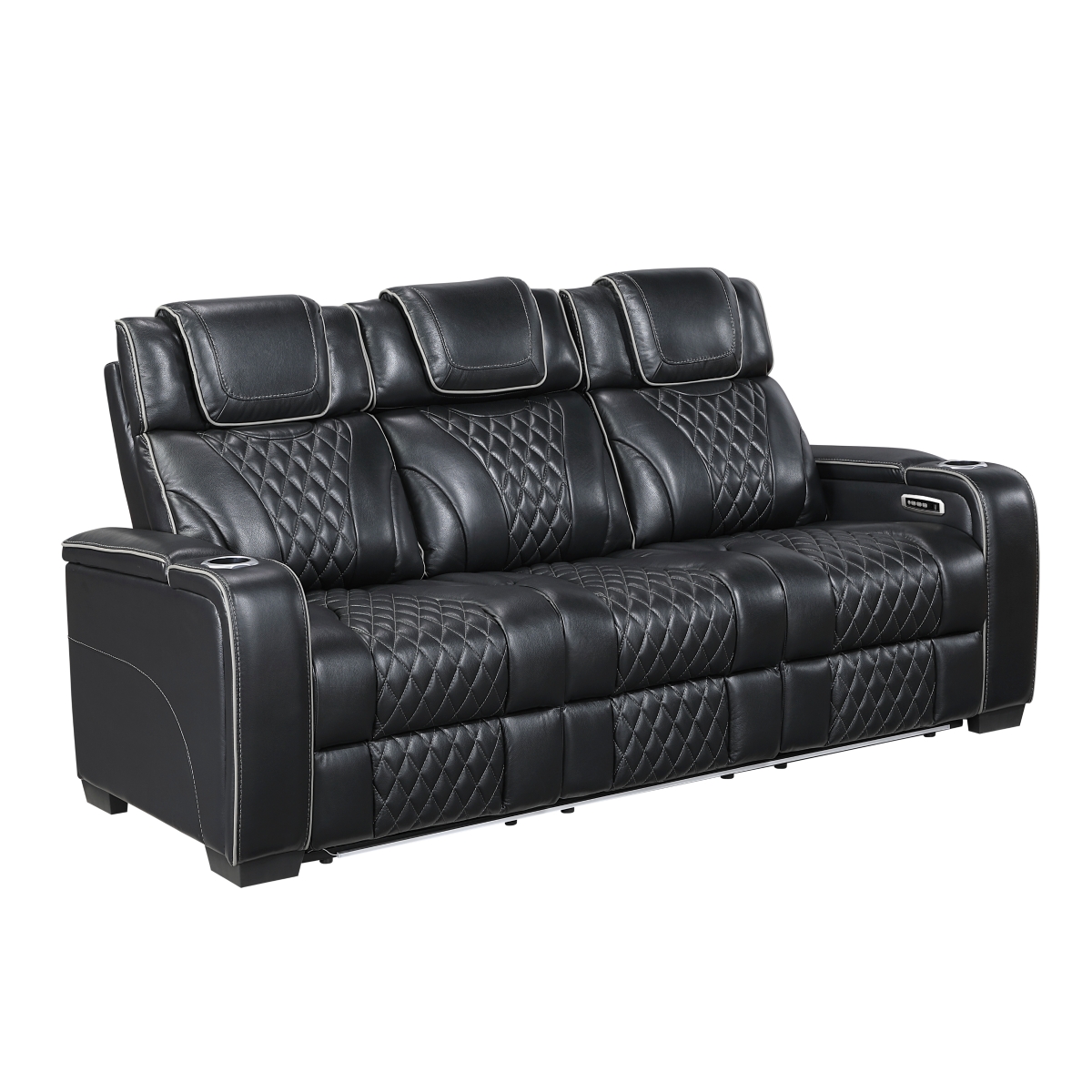 8449BK Apex Black Power Reclining Sofa Set