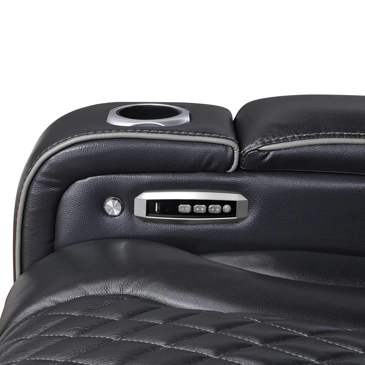 8449BK Apex Black Power Reclining Sofa Set