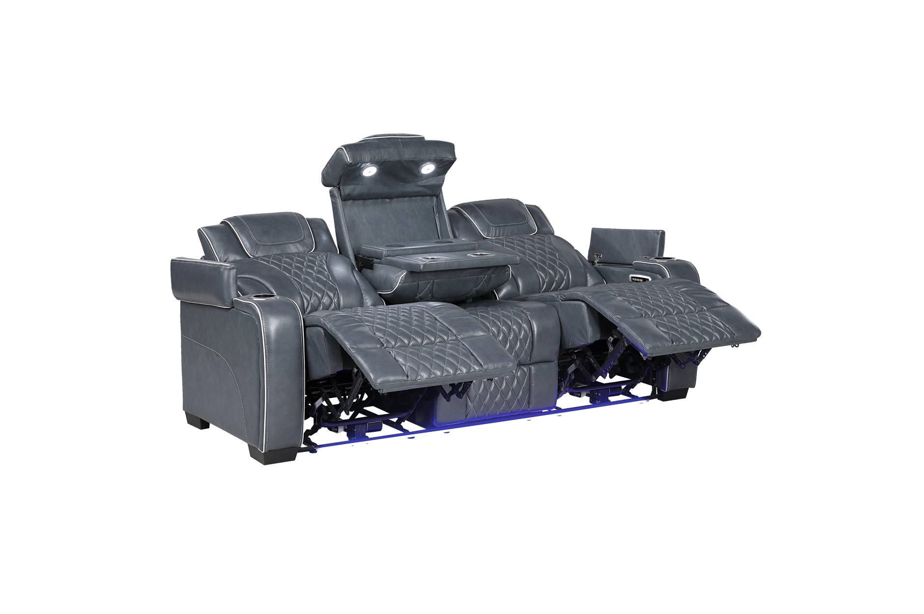 8449BU Apex Blue Power Reclining Sofa Set