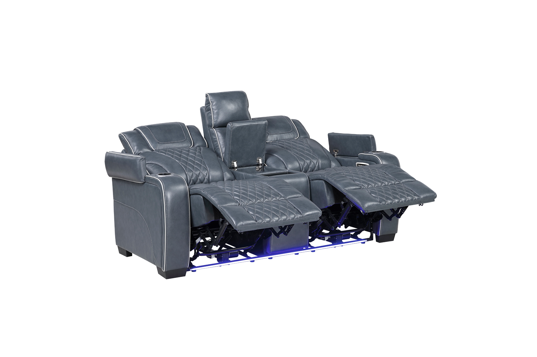 8449BU Apex Blue Power Reclining Sofa Set