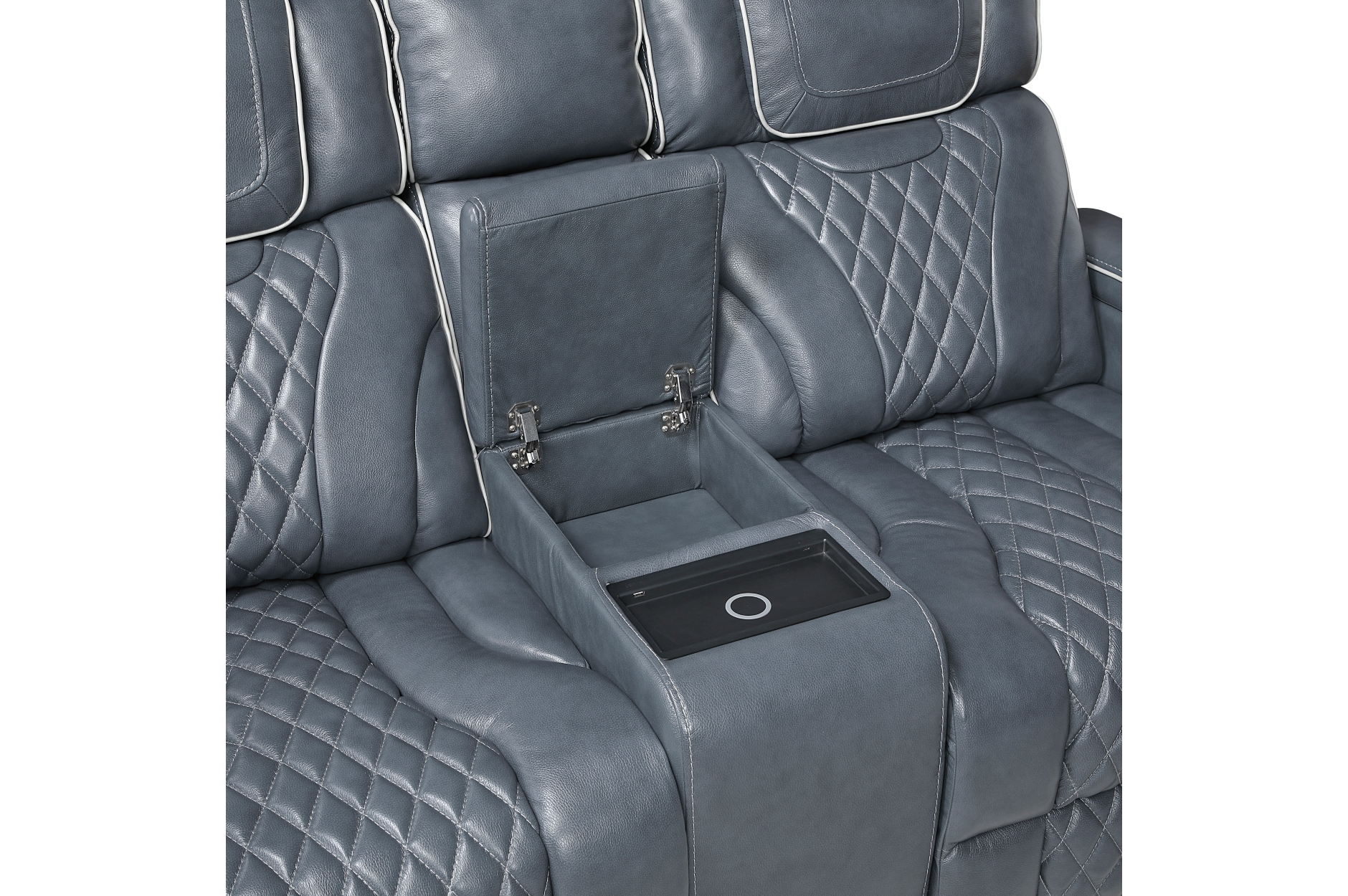 8449BU Apex Blue Power Reclining Sofa Set
