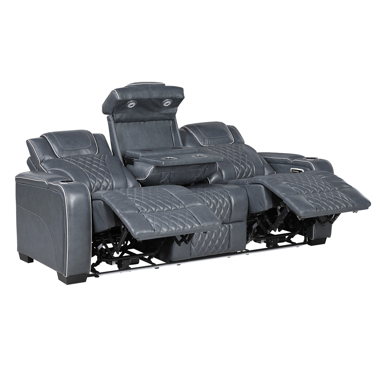 8449BU Apex Blue Power Reclining Sofa Set