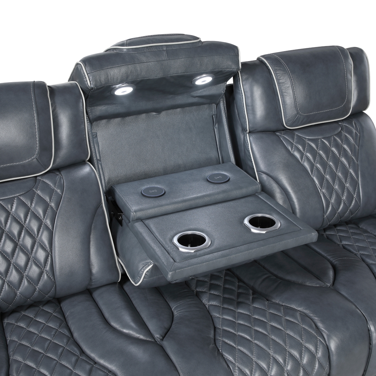 8449BU Apex Blue Power Reclining Sofa Set