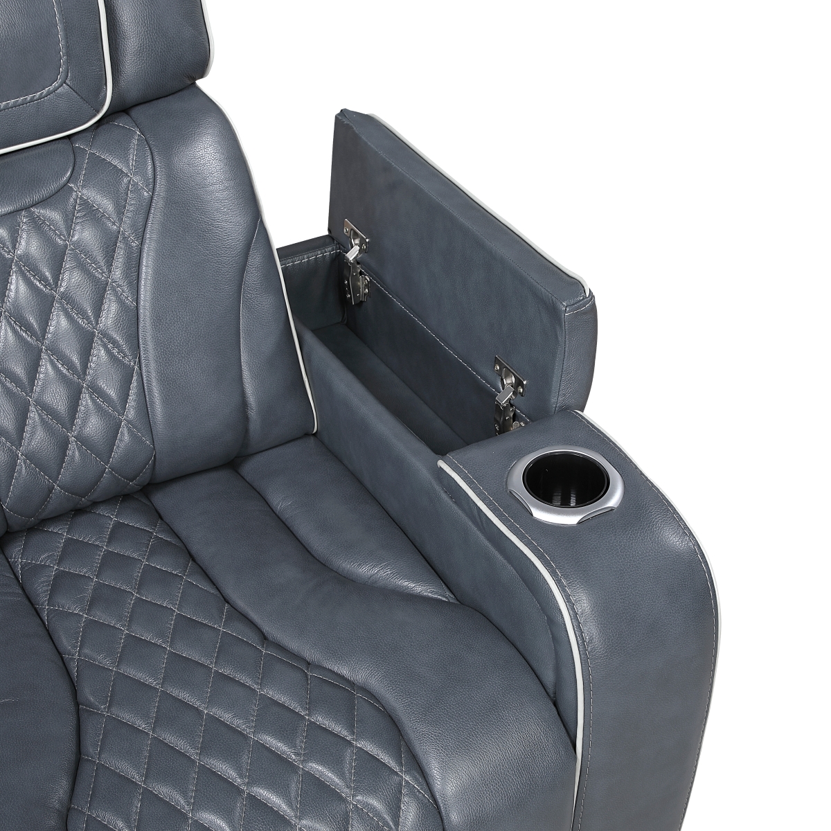 8449BU Apex Blue Power Reclining Sofa Set