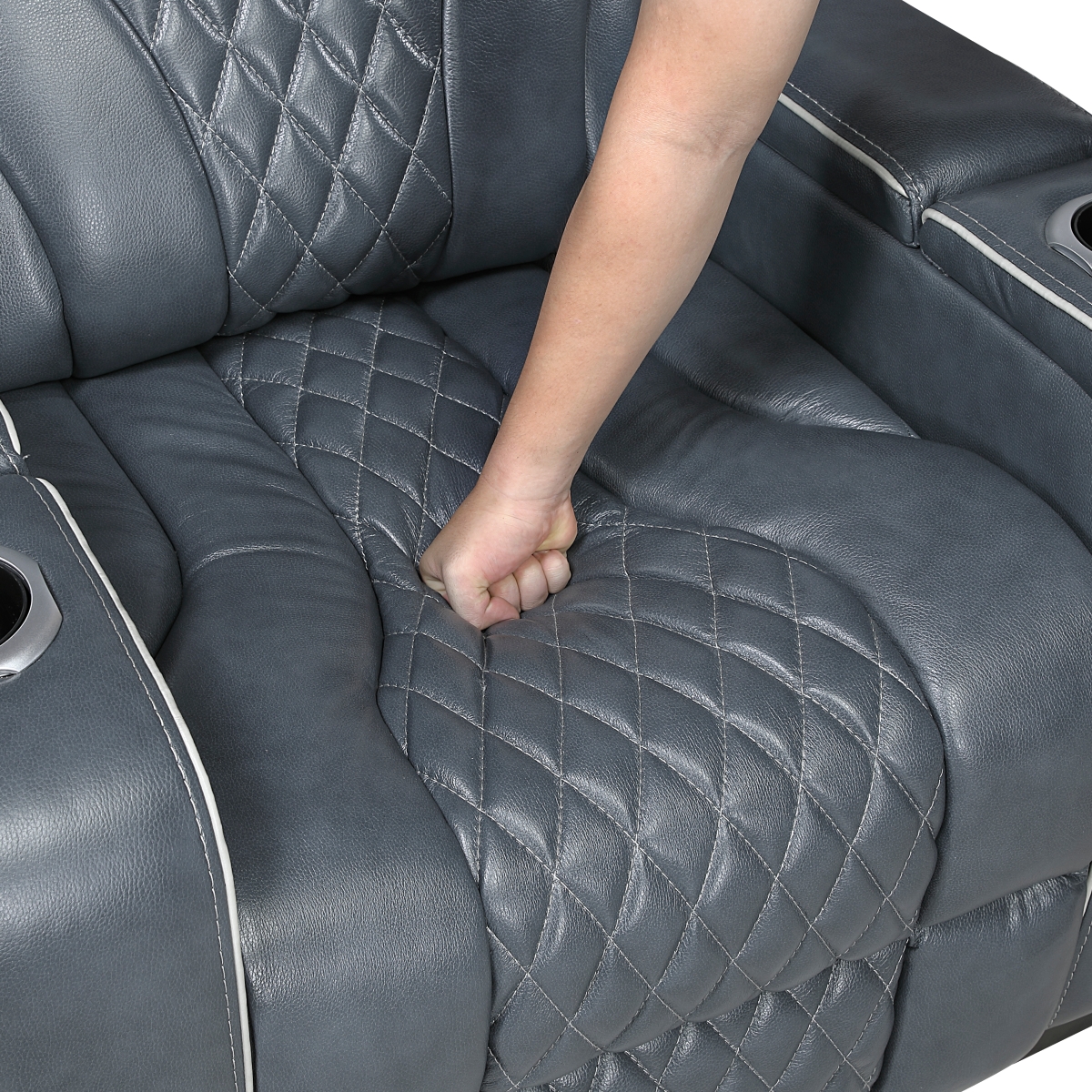 8449BU Apex Blue Power Reclining Sofa Set