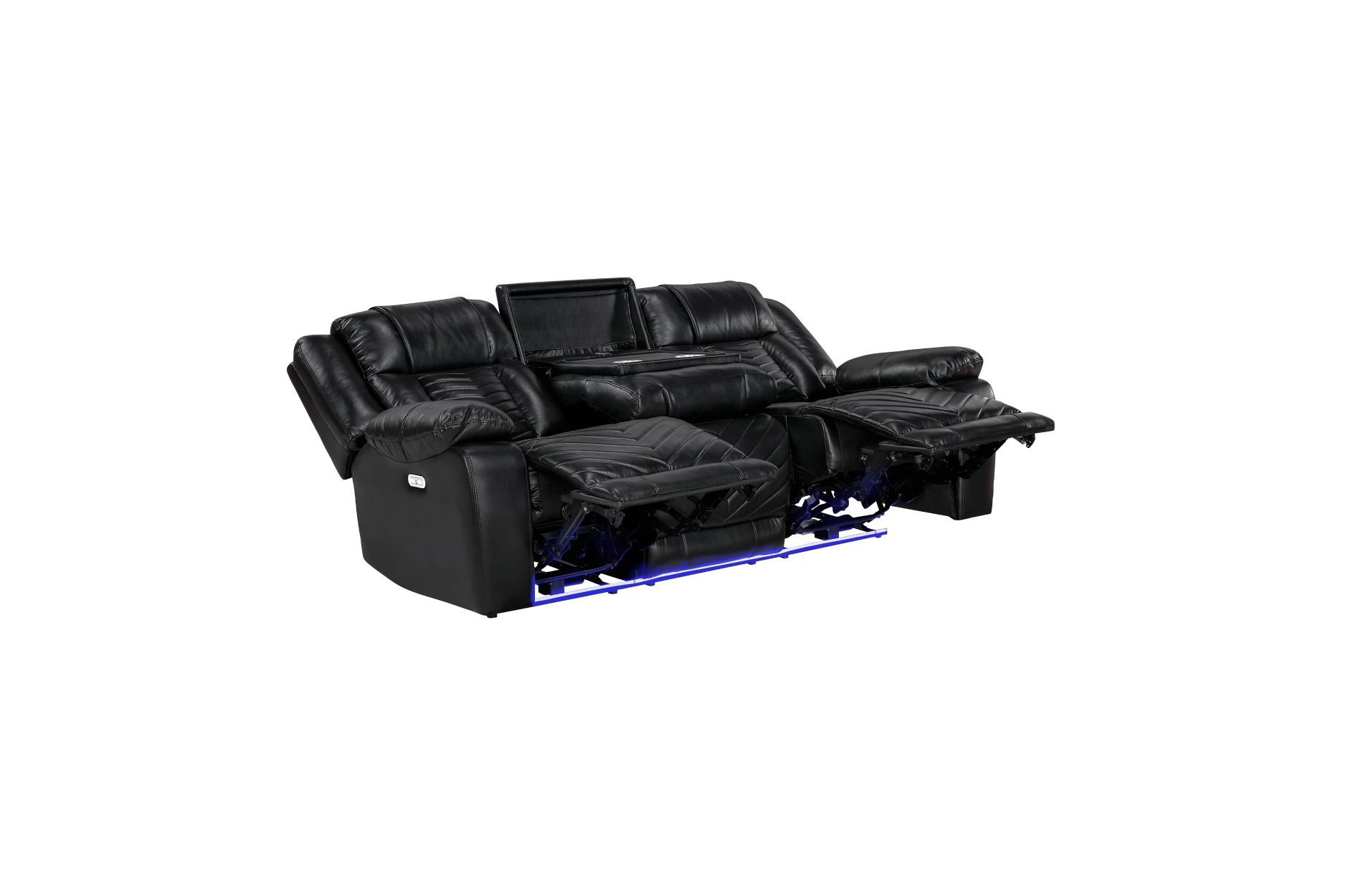 8457BLK Huron Black Power Reclining Sofa Set