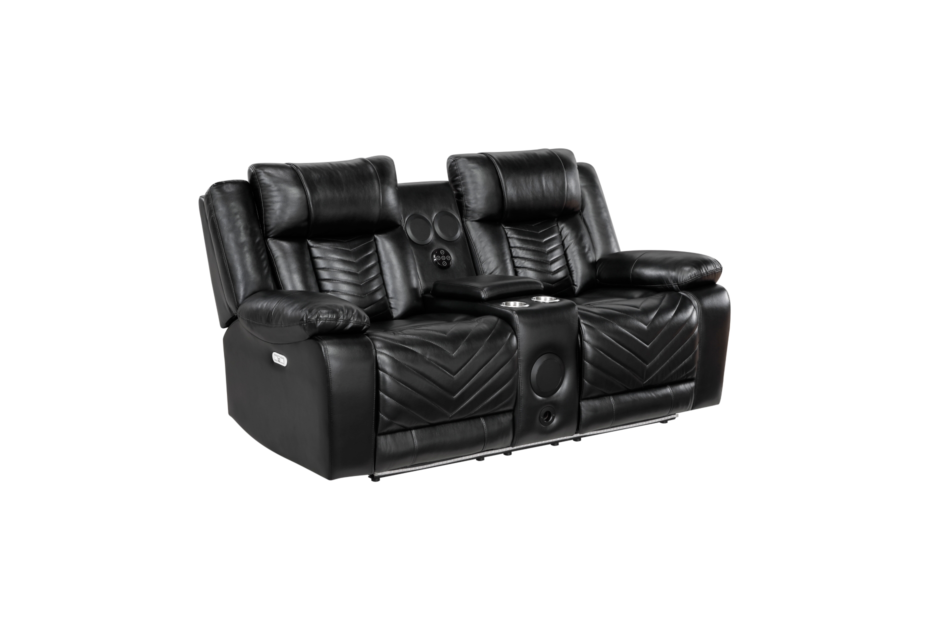 8457BLK Huron Black Power Reclining Sofa Set
