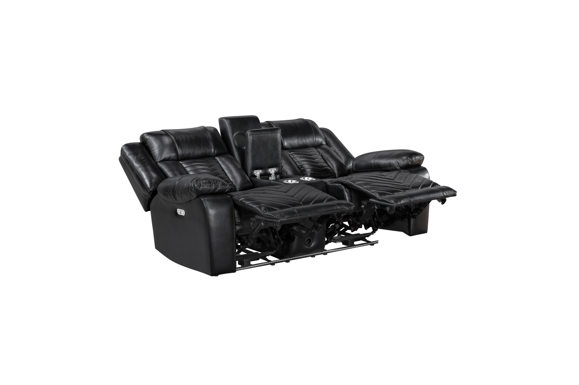8457BLK Huron Black Power Reclining Sofa Set